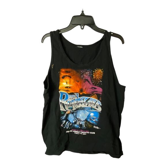 Vintage Harley Rendezvous Classic 2001 Indian Lookout Country Club Tank Top - Picture 1 of 5